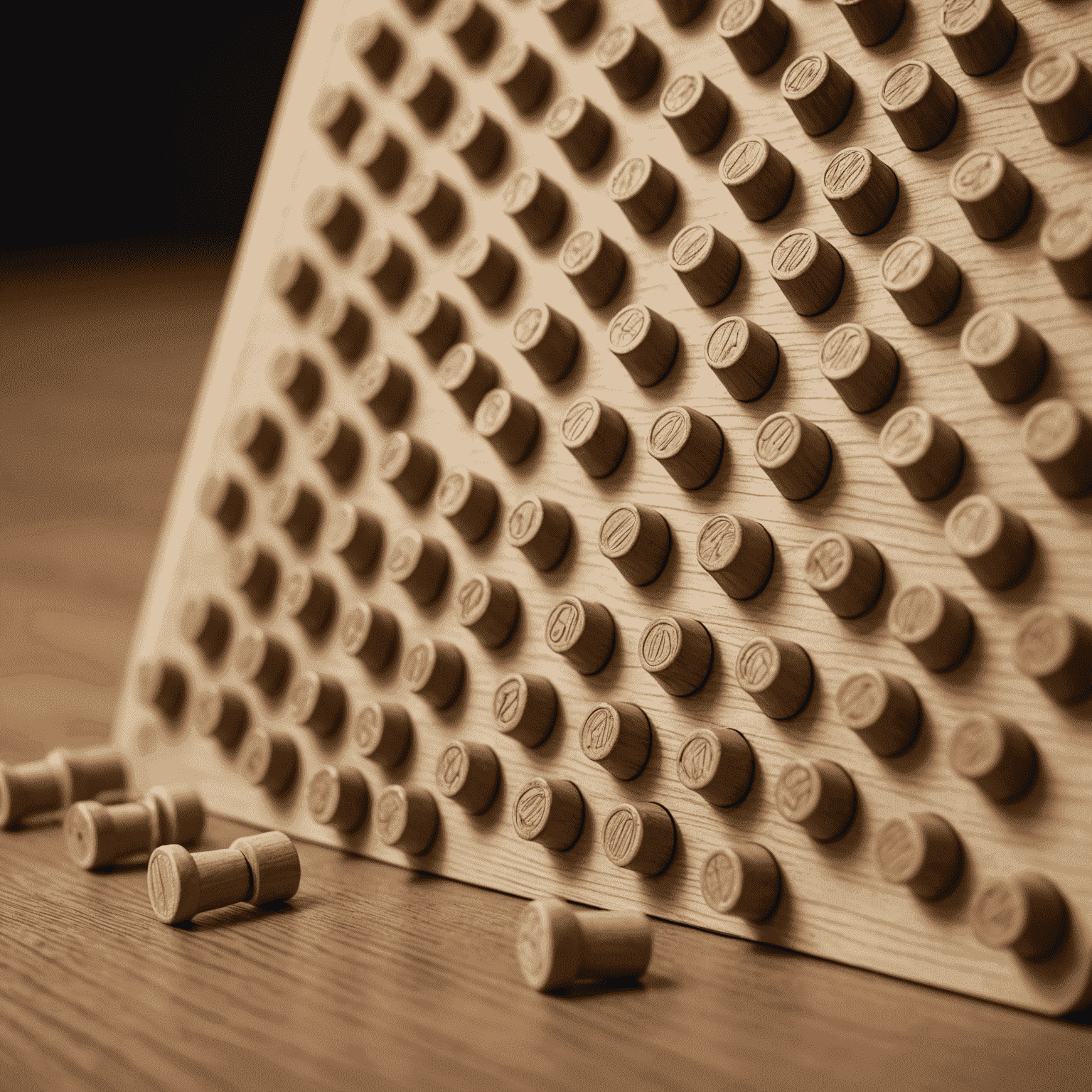 A close-up of a Plinko chip bouncing off pegs, illustrating the unpredictable nature of its path